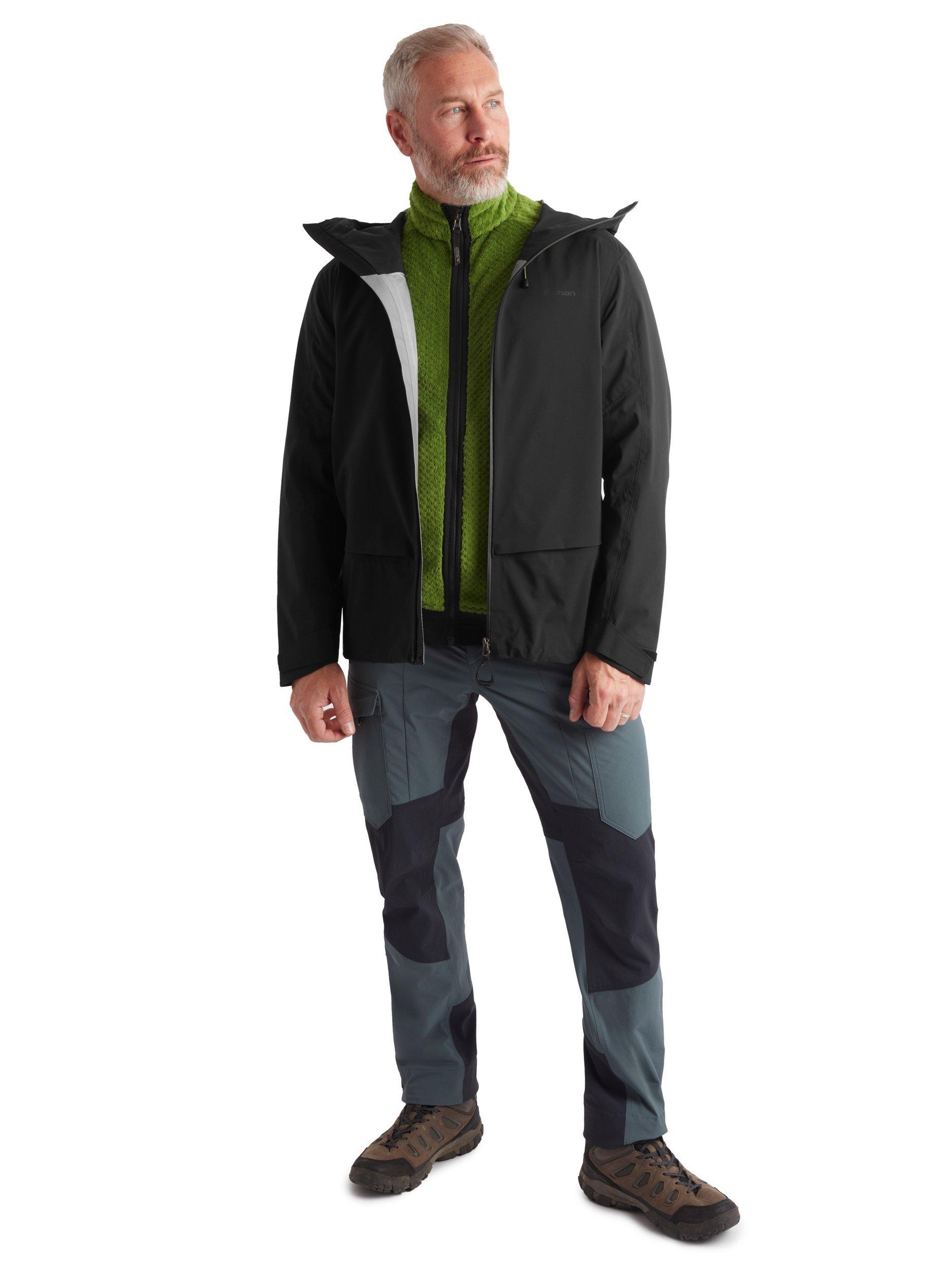 Product image 4 of 9, which shows Rohan Men's Ventus Waterproof Jacket, Black, S