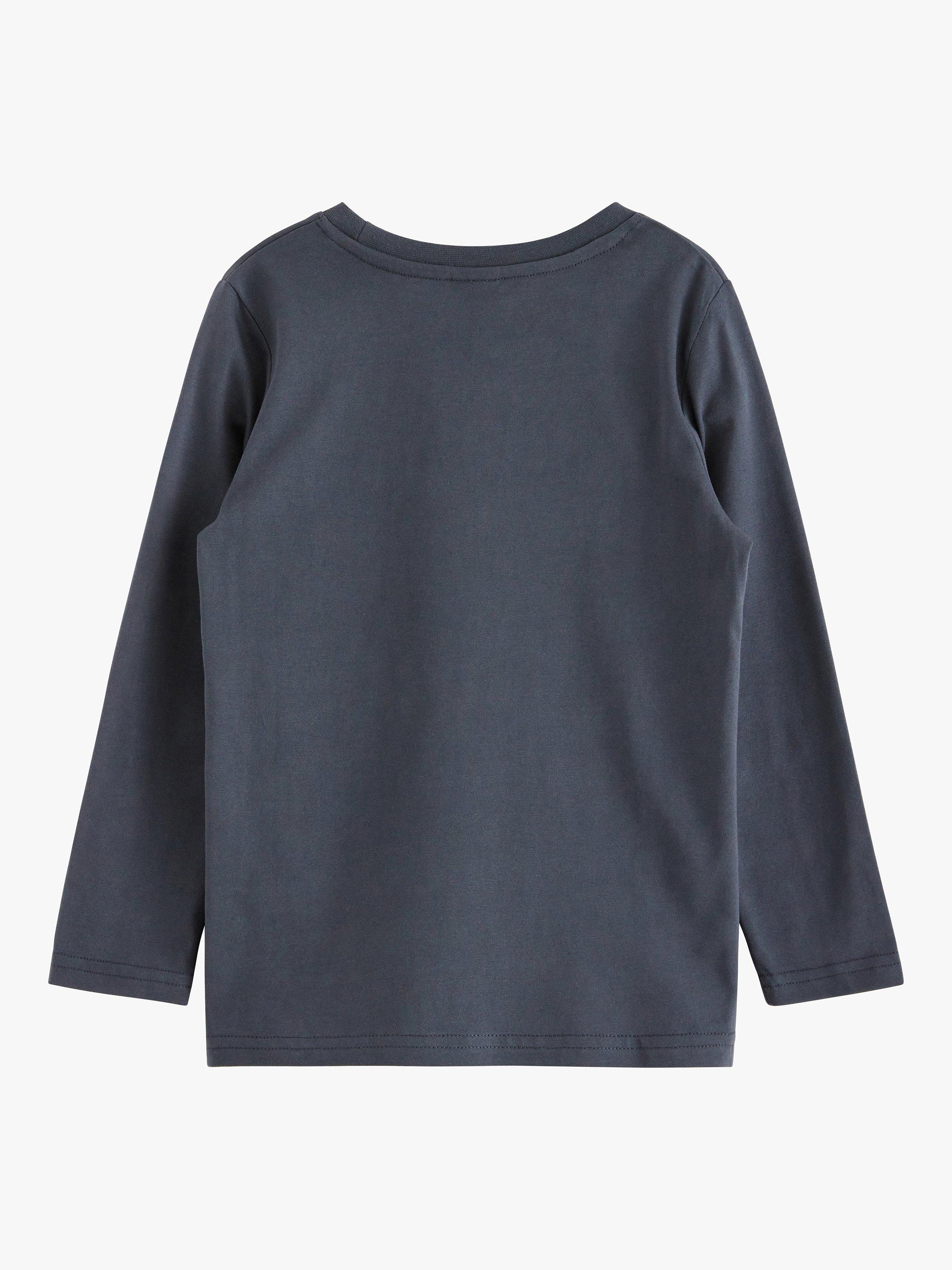 Product image 5 of 6, which shows Lindex Kids' Dinosaur Foil Long Sleeve Top, Dark Grey, 18-24 months