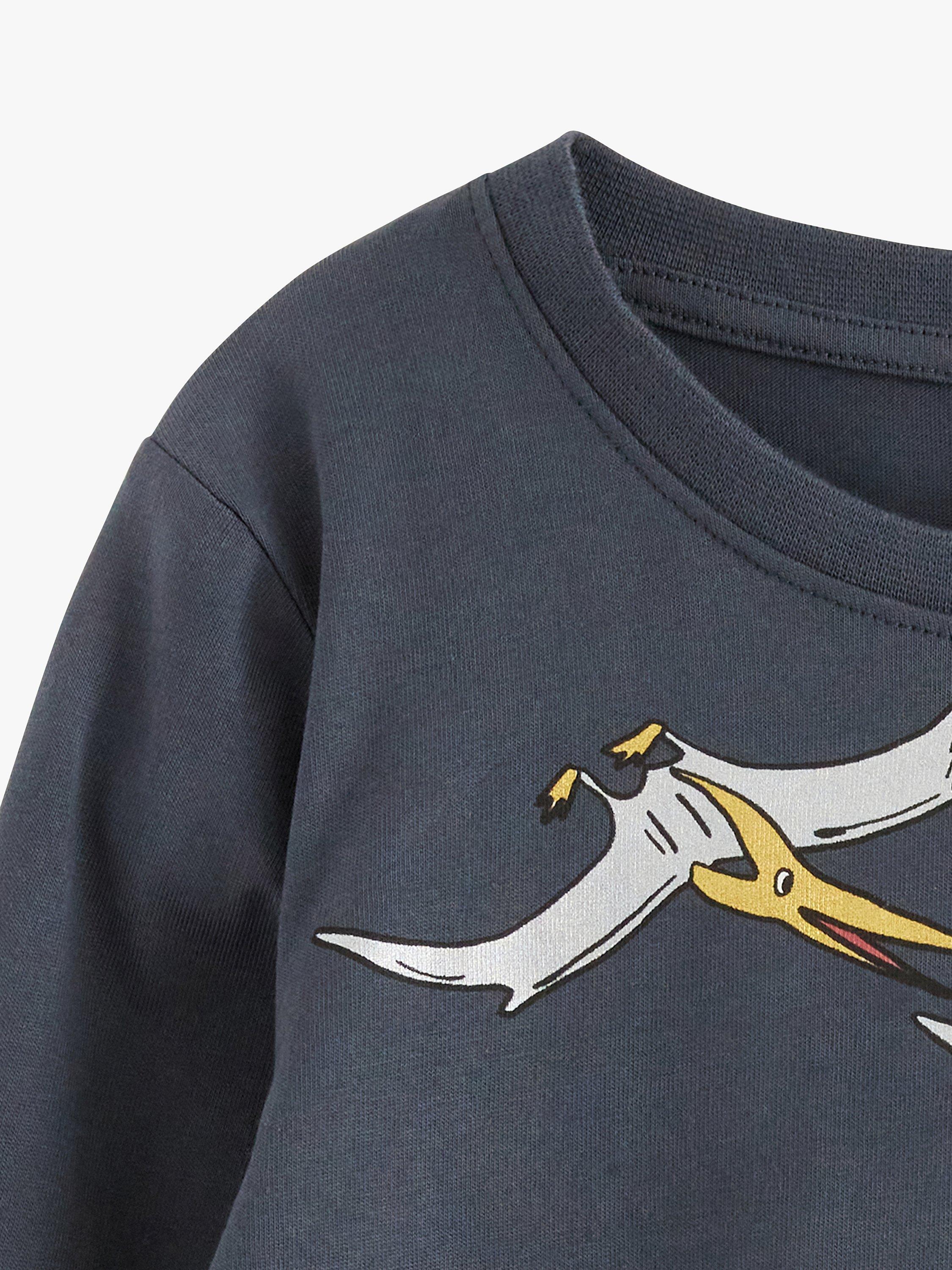 Product image 6 of 6, which shows Lindex Kids' Dinosaur Foil Long Sleeve Top, Dark Grey, 18-24 months