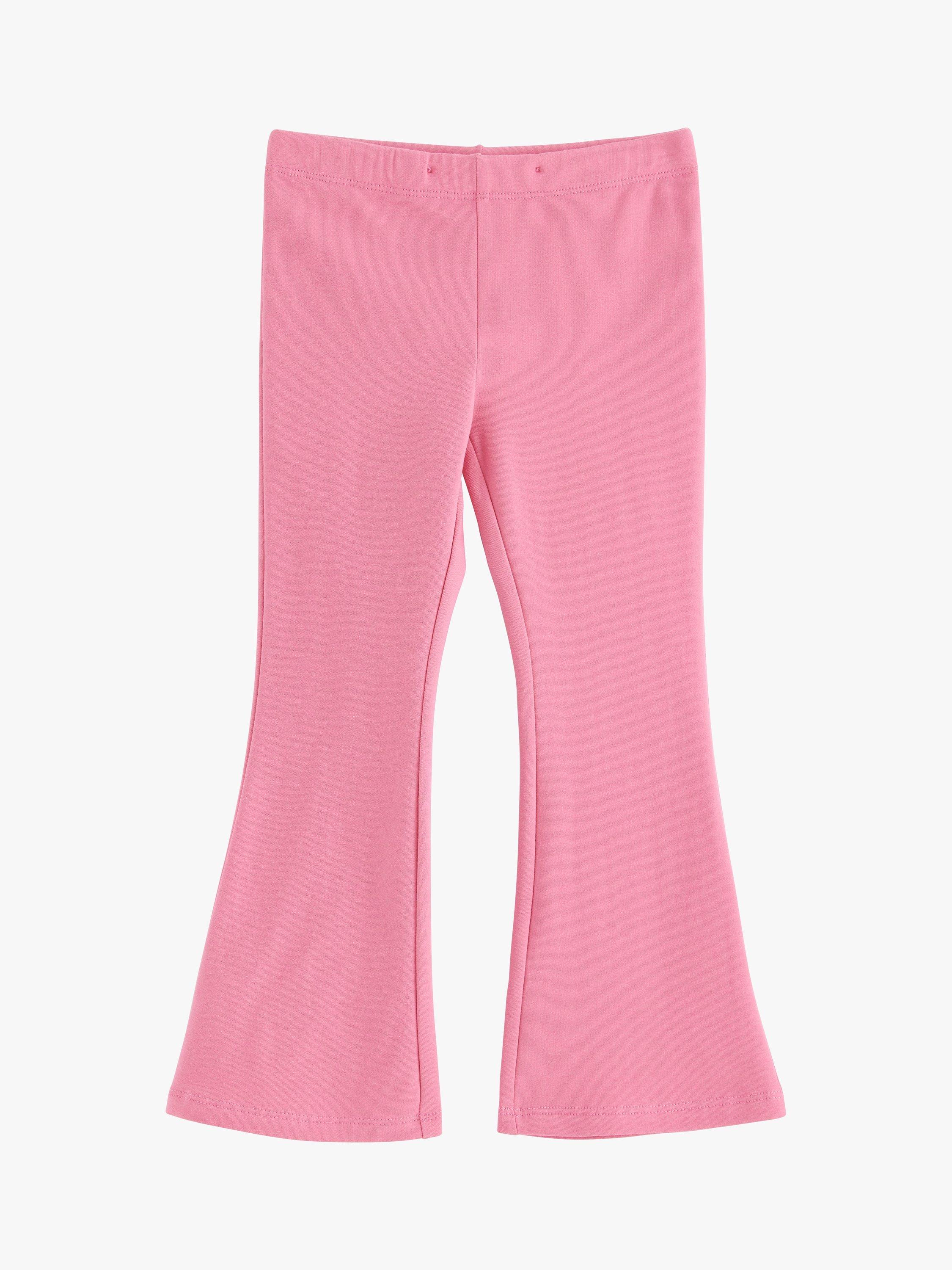 Product image 1 of 3, which shows Lindex Kids' Brushed Flared Leggings, Pink, 2-3 years