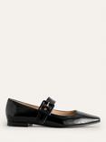 Boden Vic Patent Leather Chisel Toe Mary Janes, Black