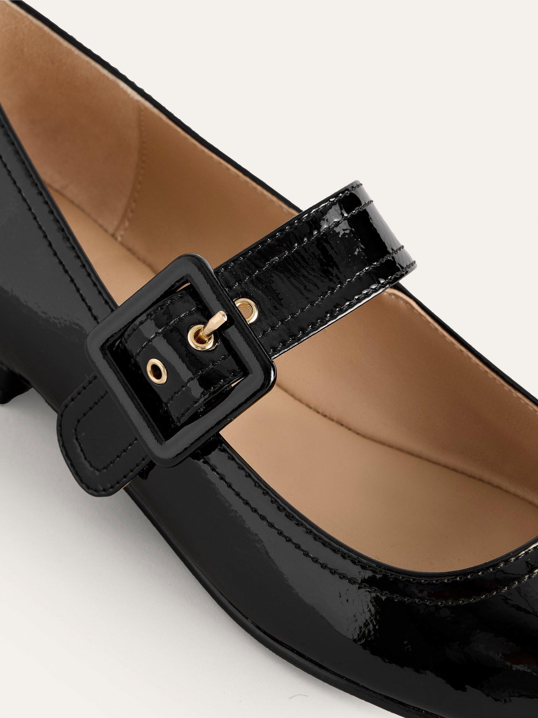 Product image 4 of 5, which shows Boden Vic Patent Leather Chisel Toe Mary Janes, Black, 4