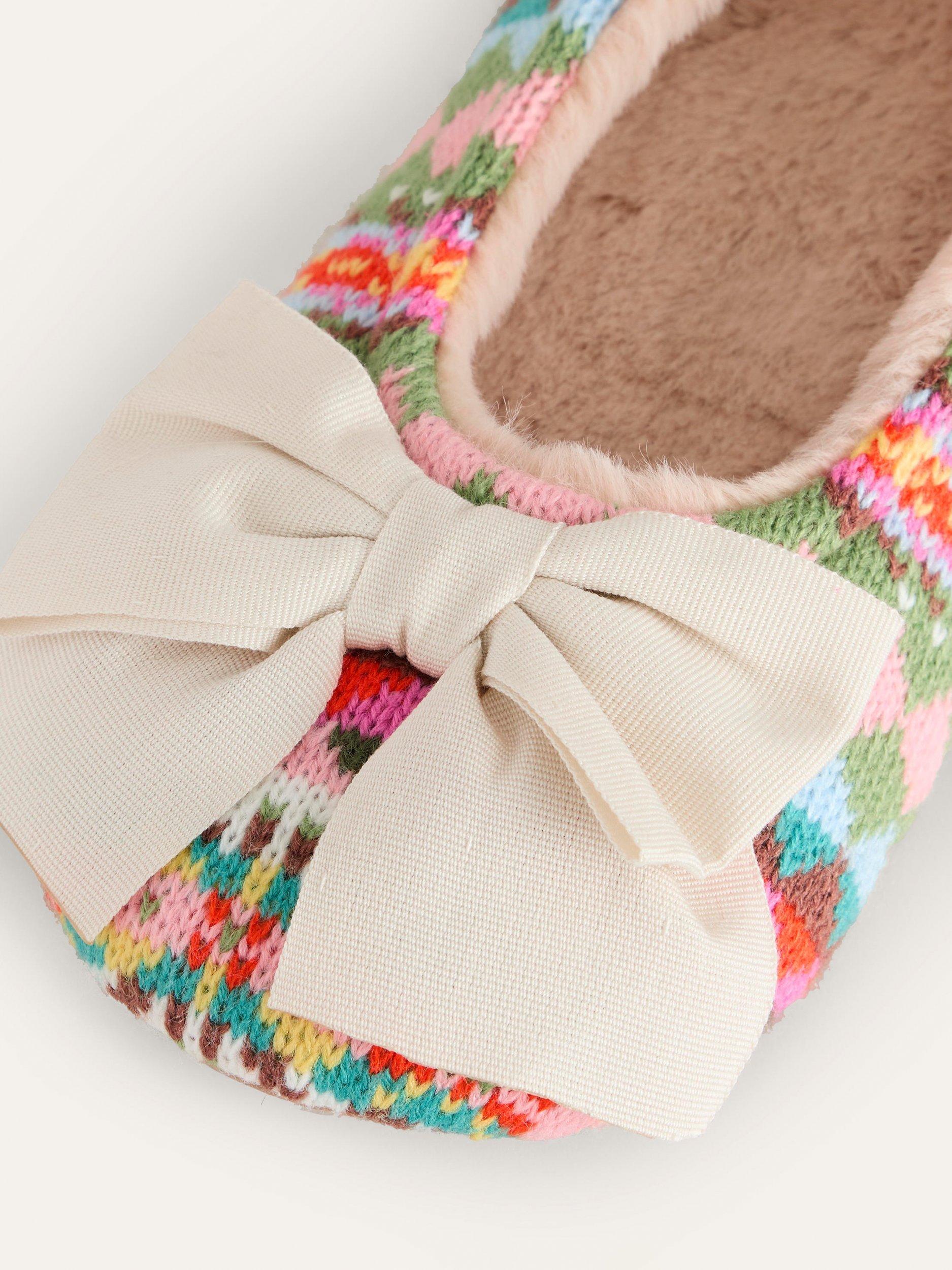 Product image 4 of 4, which shows Boden Bow Slippers, Multi, 4