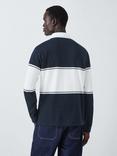 Armor Lux Polo Collar Sweater, Rich Navy/Milk