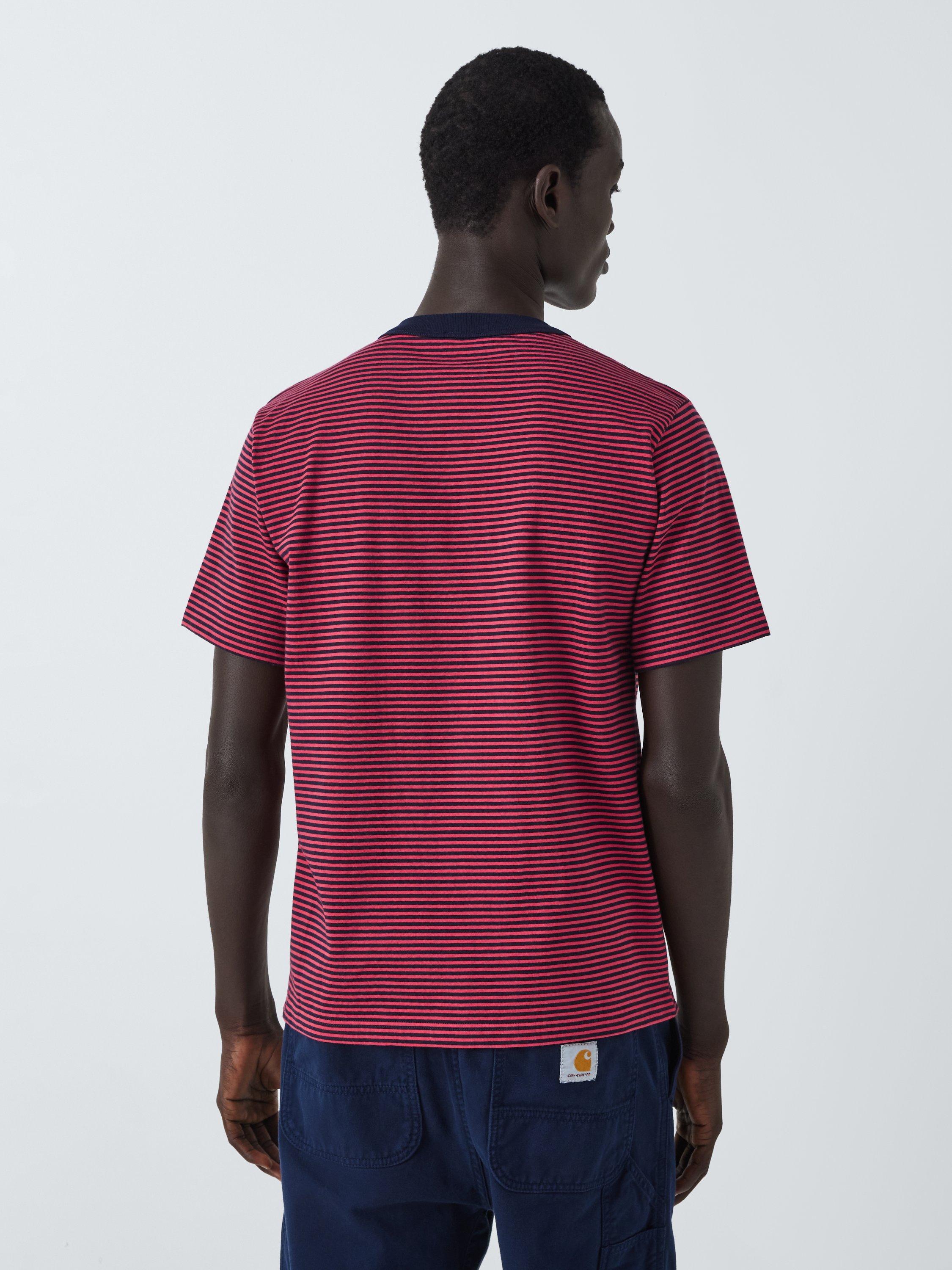 Armor Lux Cotton Crew Neck T-Shirt, Navy Cardinal