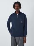 Armor Lux Half Zip Neck Cotton Jumper, Rich Navy