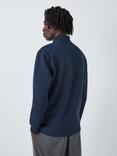 Armor Lux Half Zip Neck Cotton Jumper, Rich Navy