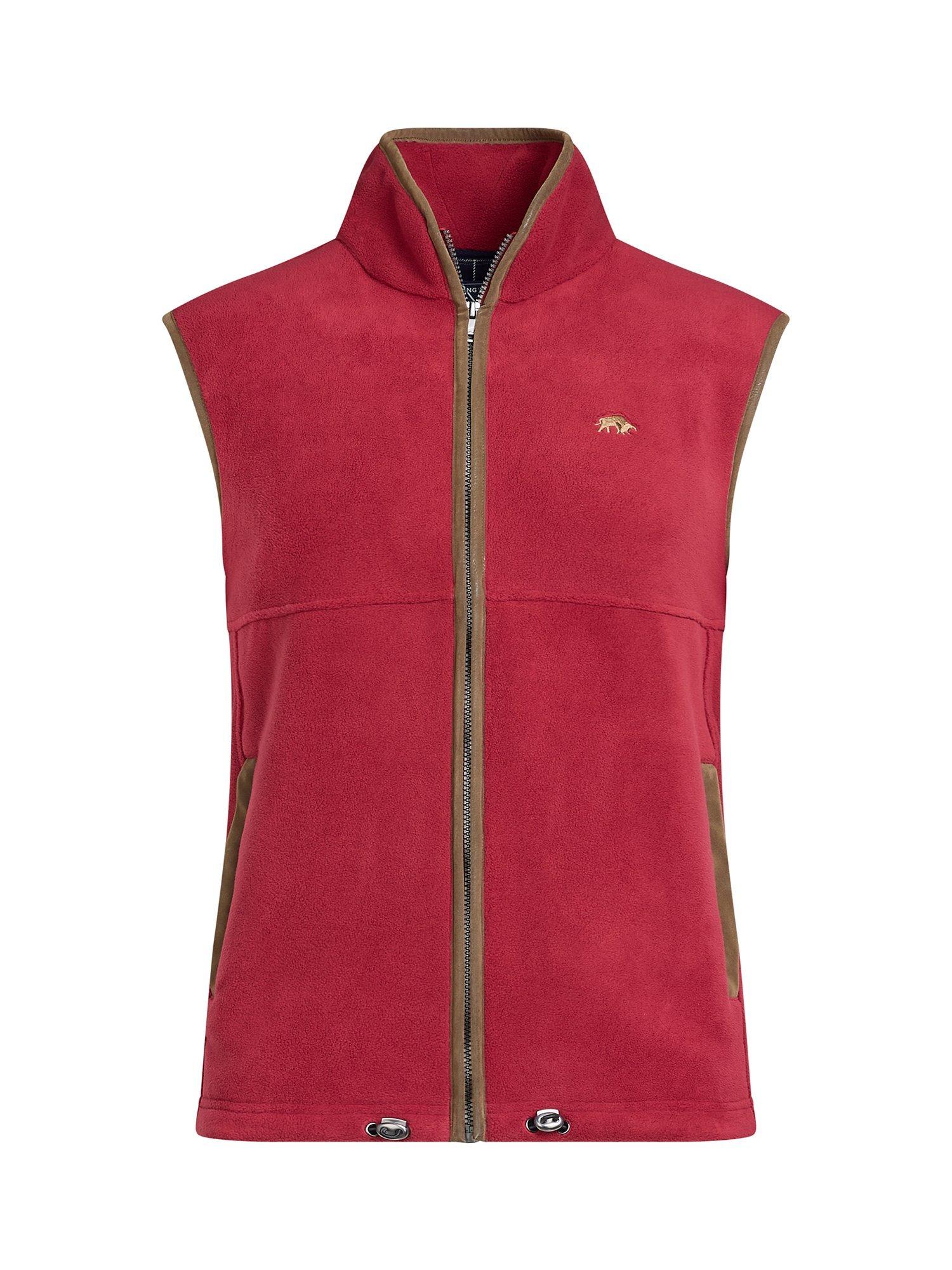 Product image 2 of 9, which shows Raging Bull Fleece Gilet, Burgundy, S