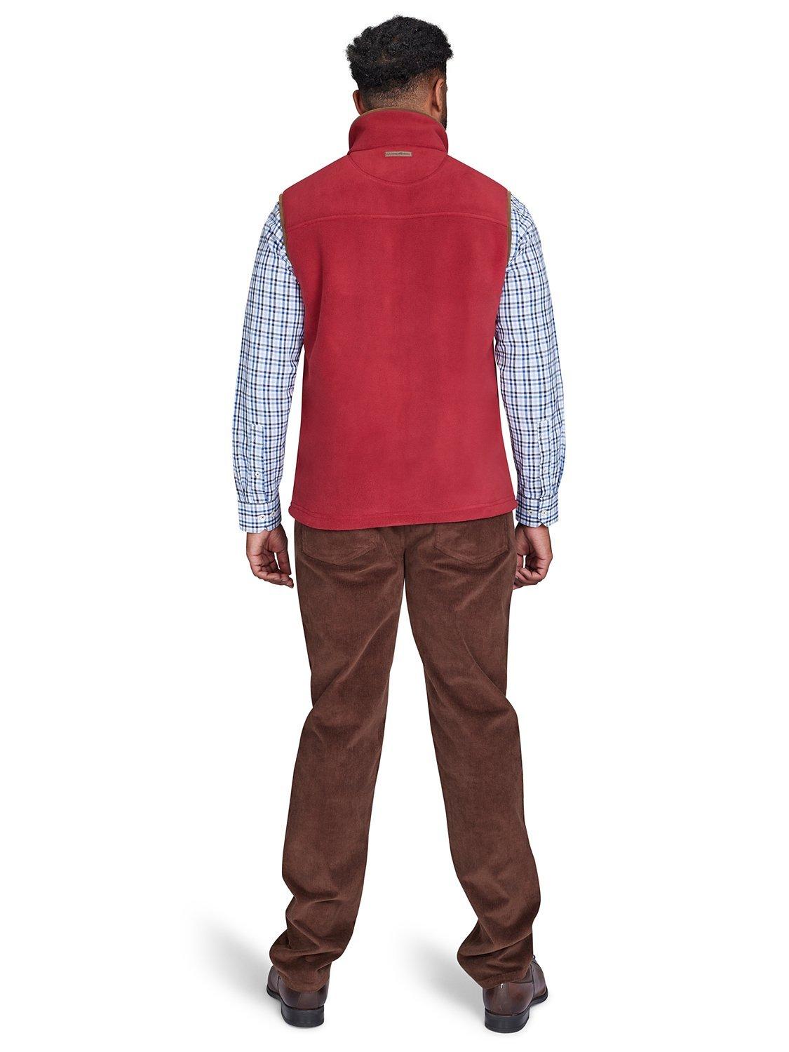 Product image 3 of 9, which shows Raging Bull Fleece Gilet, Burgundy, S