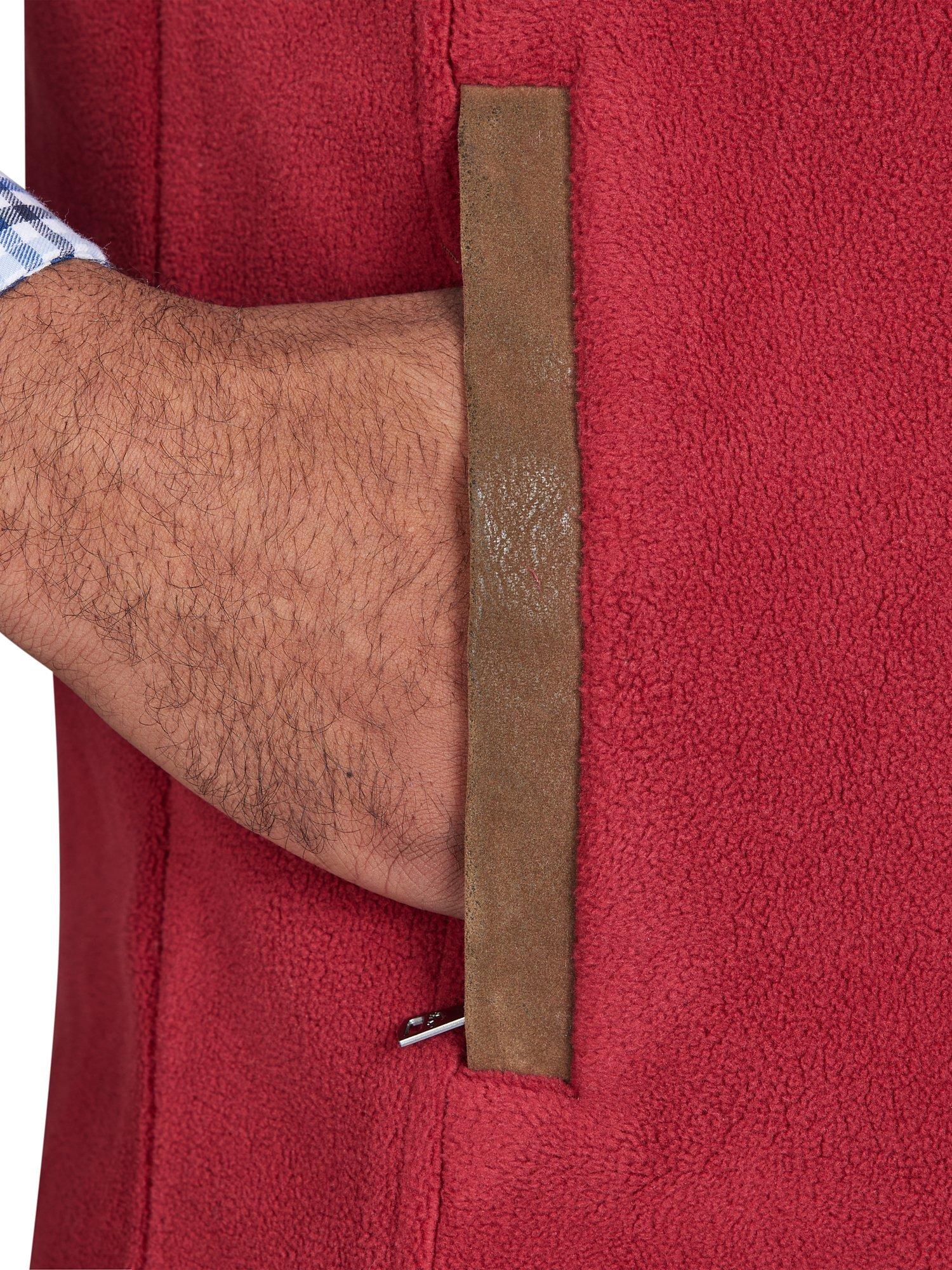 Product image 6 of 9, which shows Raging Bull Fleece Gilet, Burgundy, S