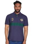 Raging Bull Cut & Sew Panel Pique Polo Shirt, Navy/Multi