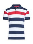 Raging Bull Irregular Stripe Jersey Polo Shirt