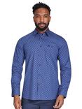 Raging Bull Leaf Print Shirt, Navy/Orange, Navy/Orange