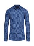 Raging Bull Leaf Print Shirt, Navy/Orange, Navy/Orange
