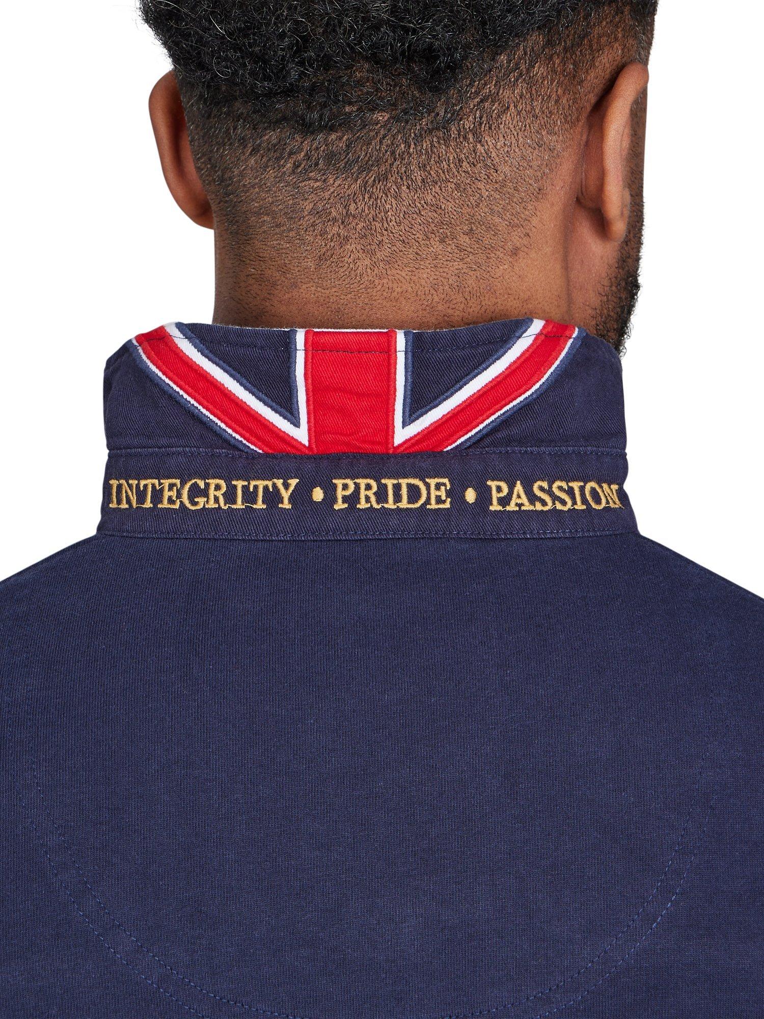 Raging Bull Chest Panel Rugby Shirt, Navy/Multi