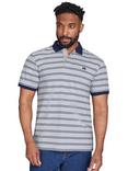 Raging Bull Tram Stripe Polo Shirt, Grey Marl