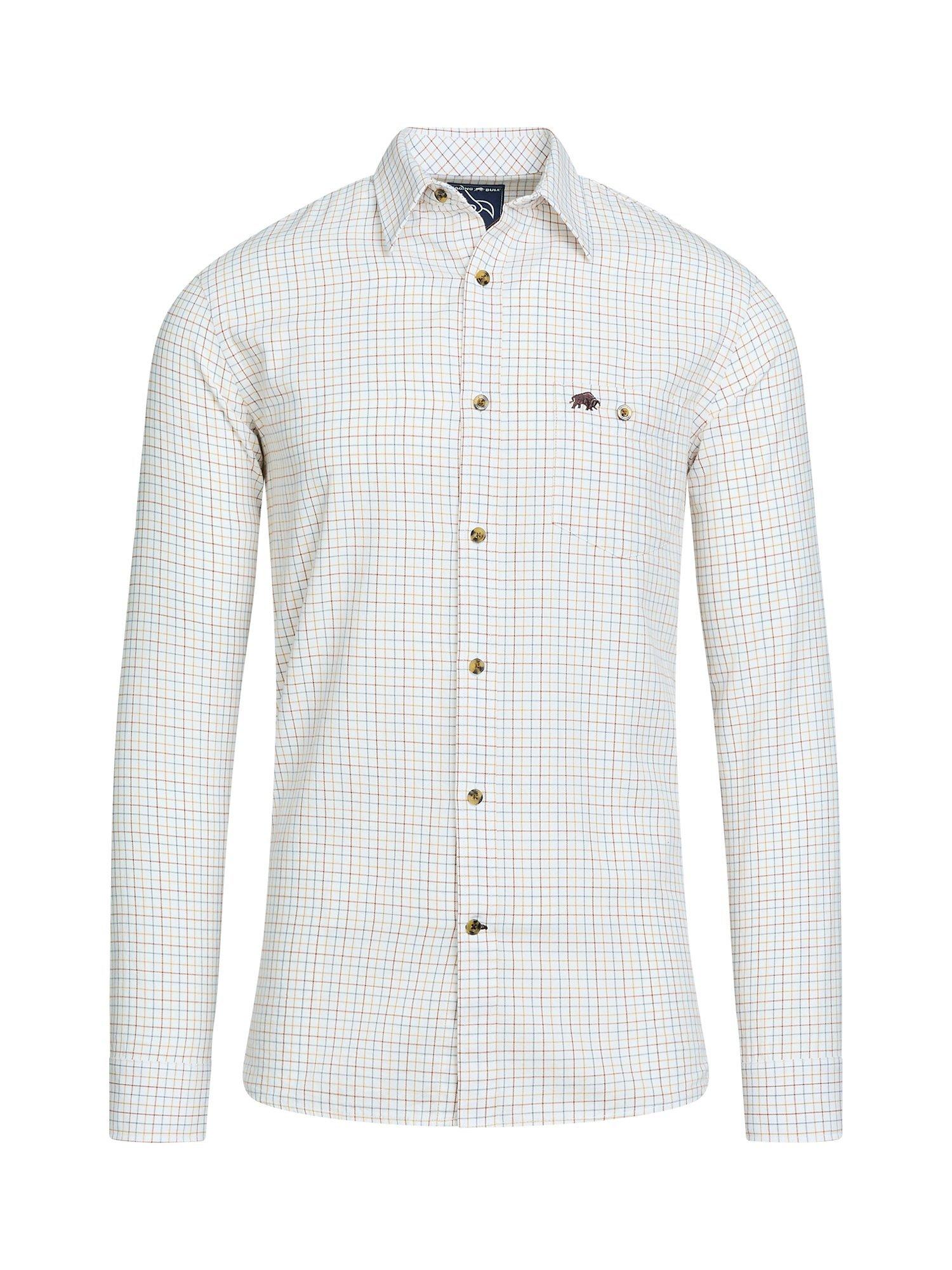 Product image 2 of 8, which shows Raging Bull Country Check Brushed Cotton Shirt, White, S