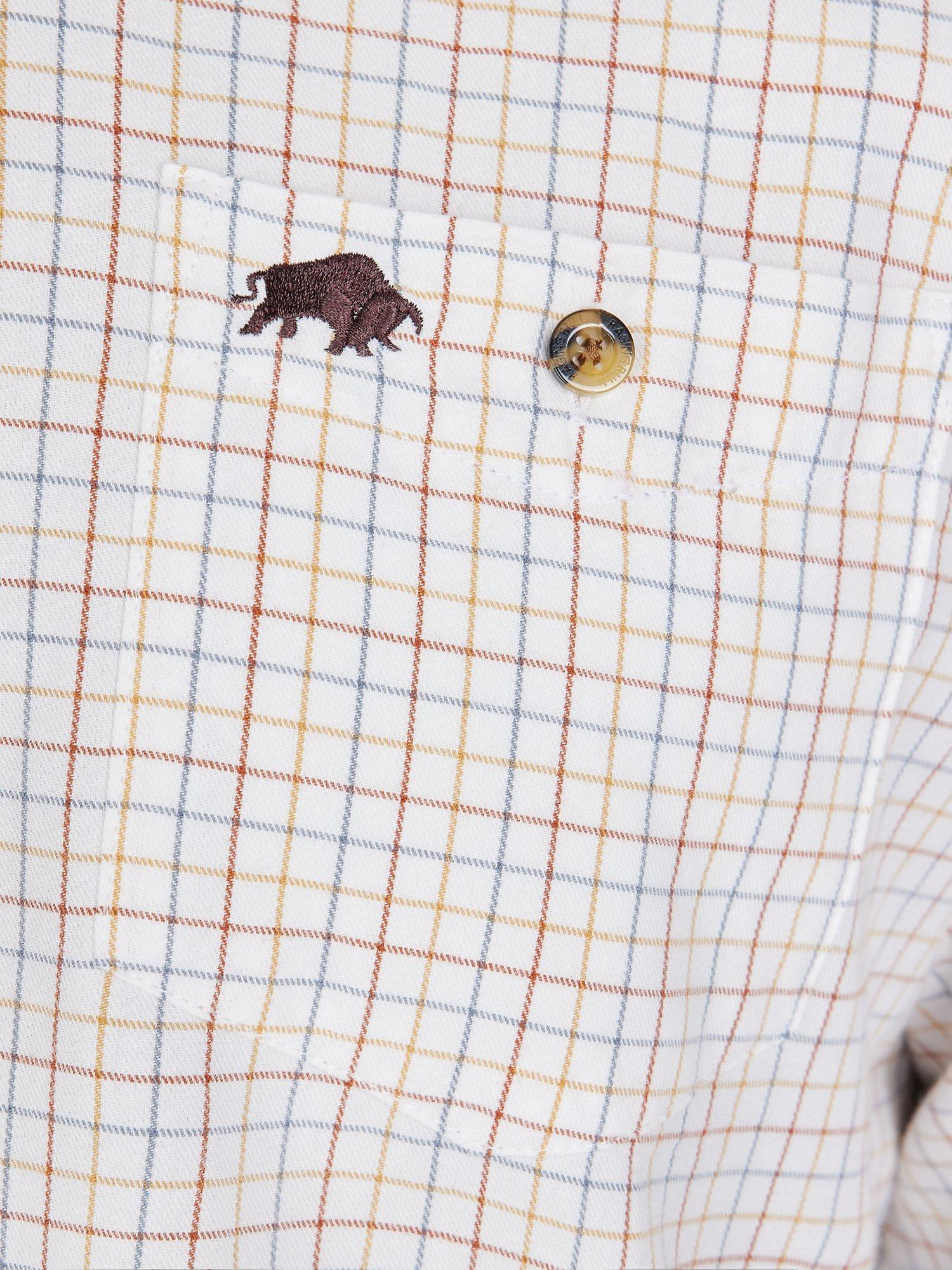 Product image 5 of 8, which shows Raging Bull Country Check Brushed Cotton Shirt, White, S