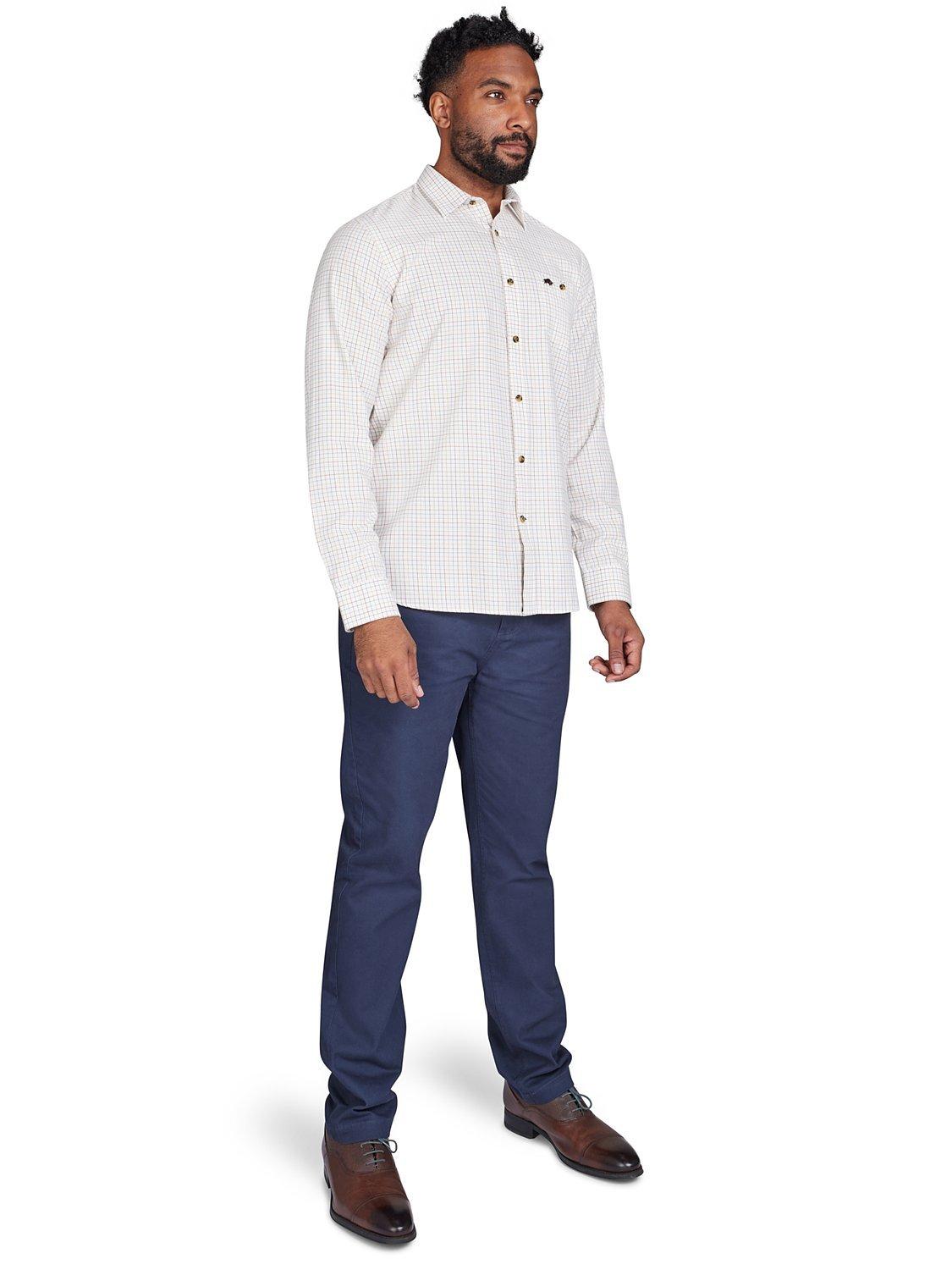 Product image 8 of 8, which shows Raging Bull Country Check Brushed Cotton Shirt, White, S