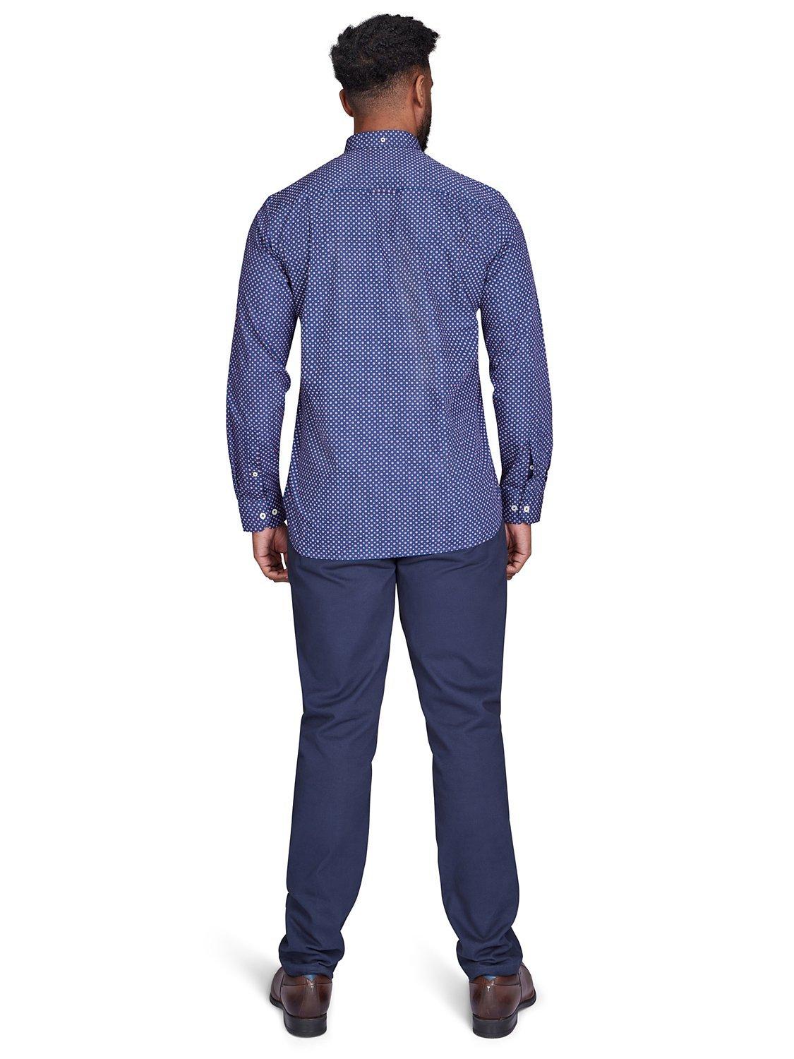 Product image 3 of 8, which shows Raging Bull Geo Print Shirt, Navy, S