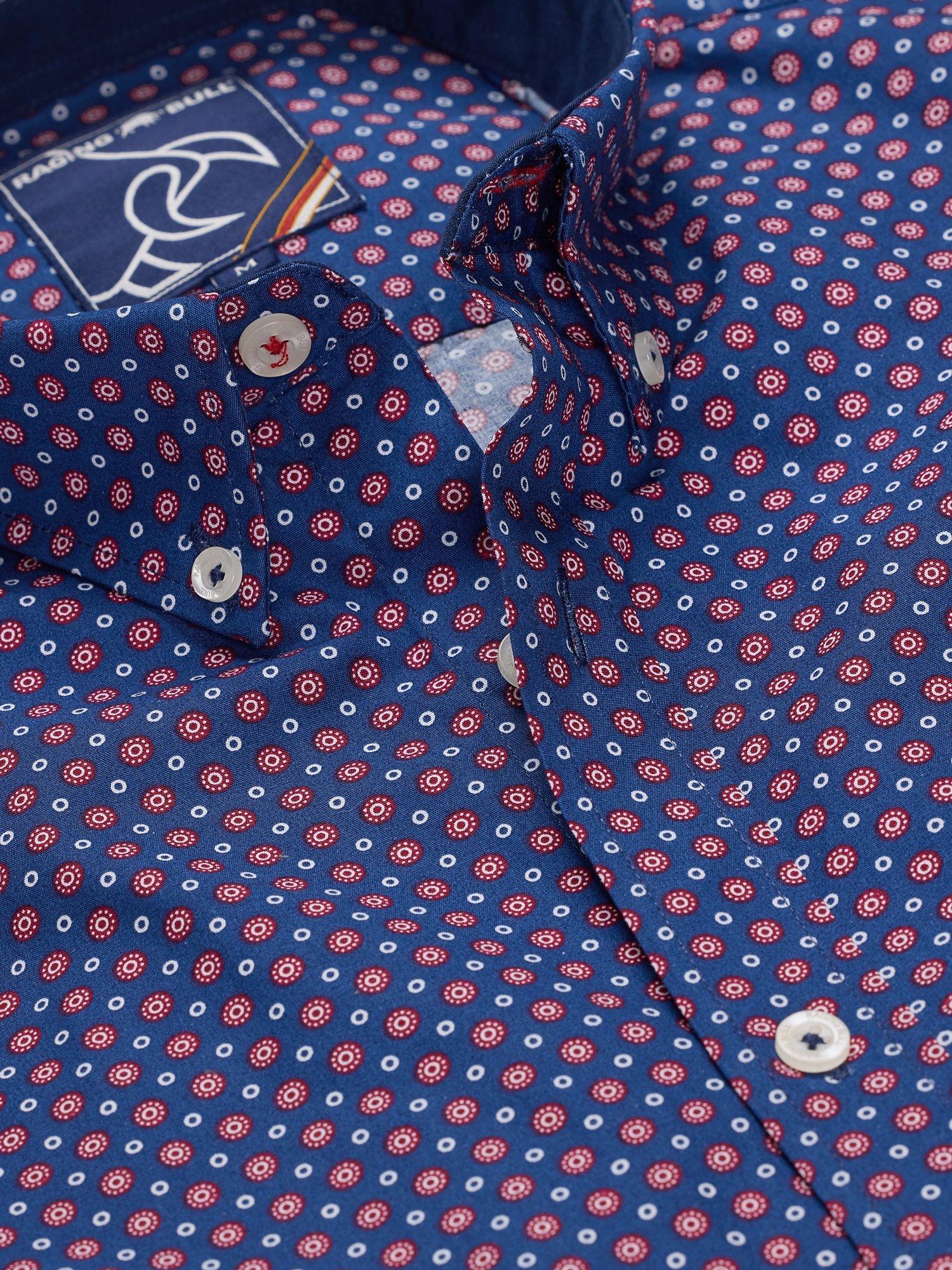 Product image 4 of 8, which shows Raging Bull Geo Print Shirt, Navy, S
