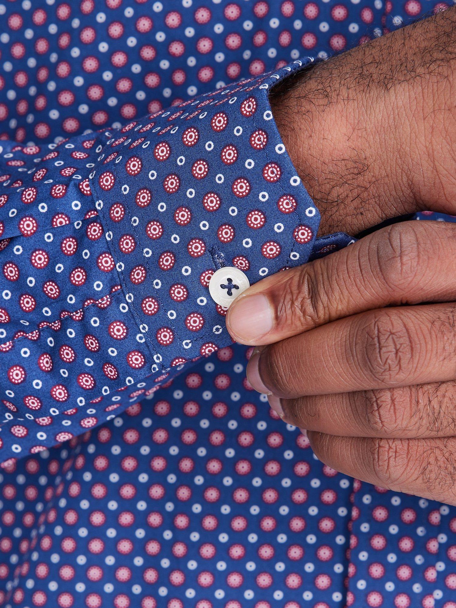 Product image 6 of 8, which shows Raging Bull Geo Print Shirt, Navy, S