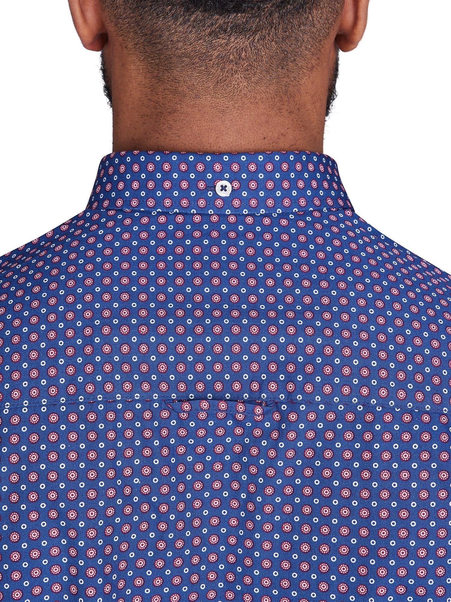 Product image 7 of 8, which shows Raging Bull Geo Print Shirt, Navy, S