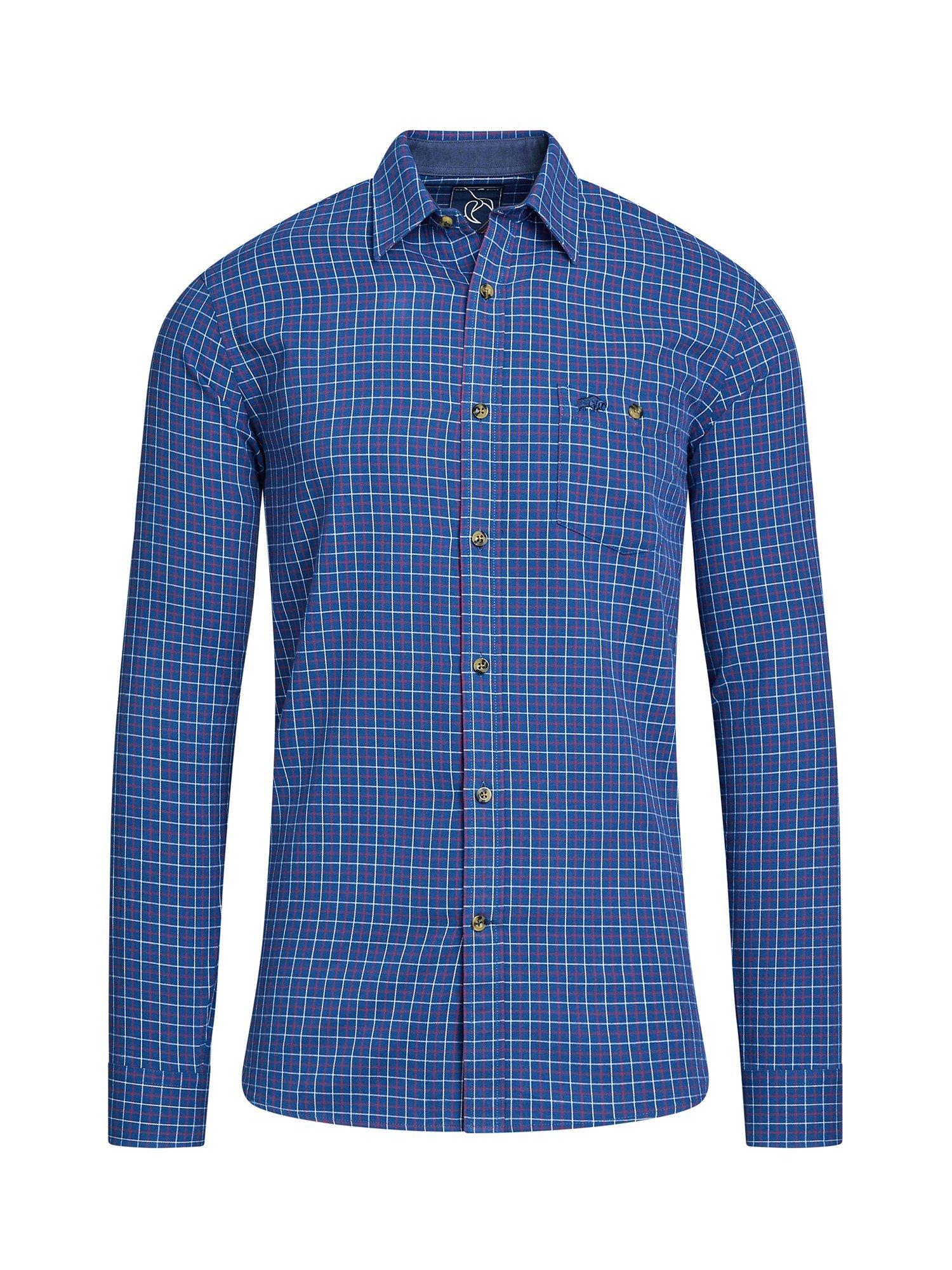 Product image 2 of 5, which shows Raging Bull Window Pane Shirt, Navy, S
