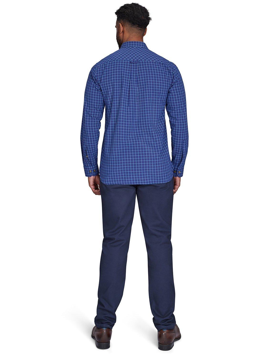 Product image 3 of 5, which shows Raging Bull Window Pane Shirt, Navy, S