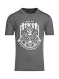 Raging Bull Biker Skull T-Shirt, Slate