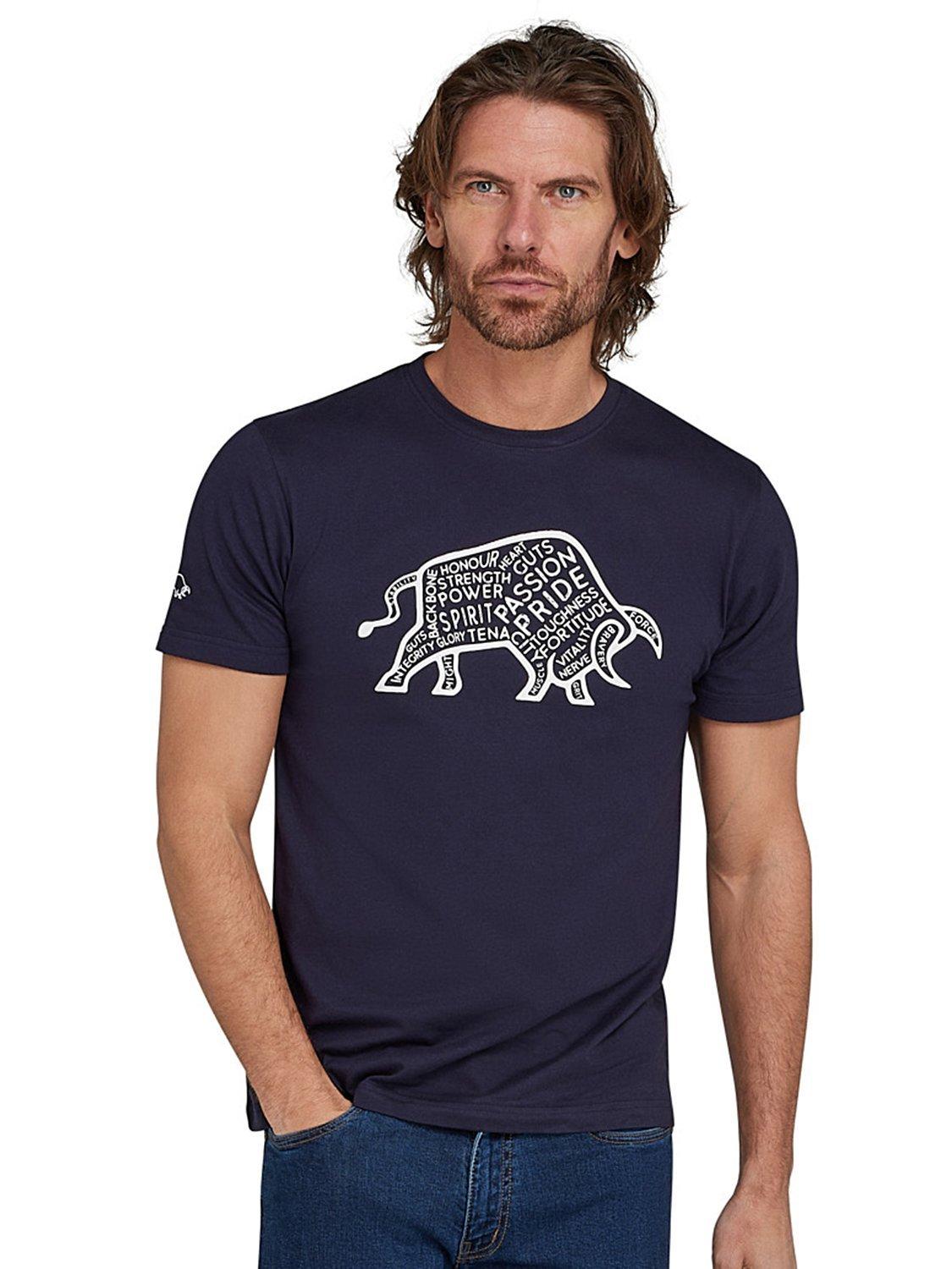 Raging Bull Bull Outline T-Shirt, Navy