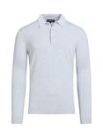 Raging Bull Classic Knitted Polo Shirt, Grey Marl