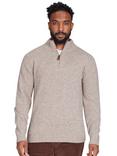 Raging Bull Chunky Fleck Quarter Zip Jumper, Toast, Toast
