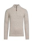 Raging Bull Chunky Fleck Quarter Zip Jumper, Toast, Toast