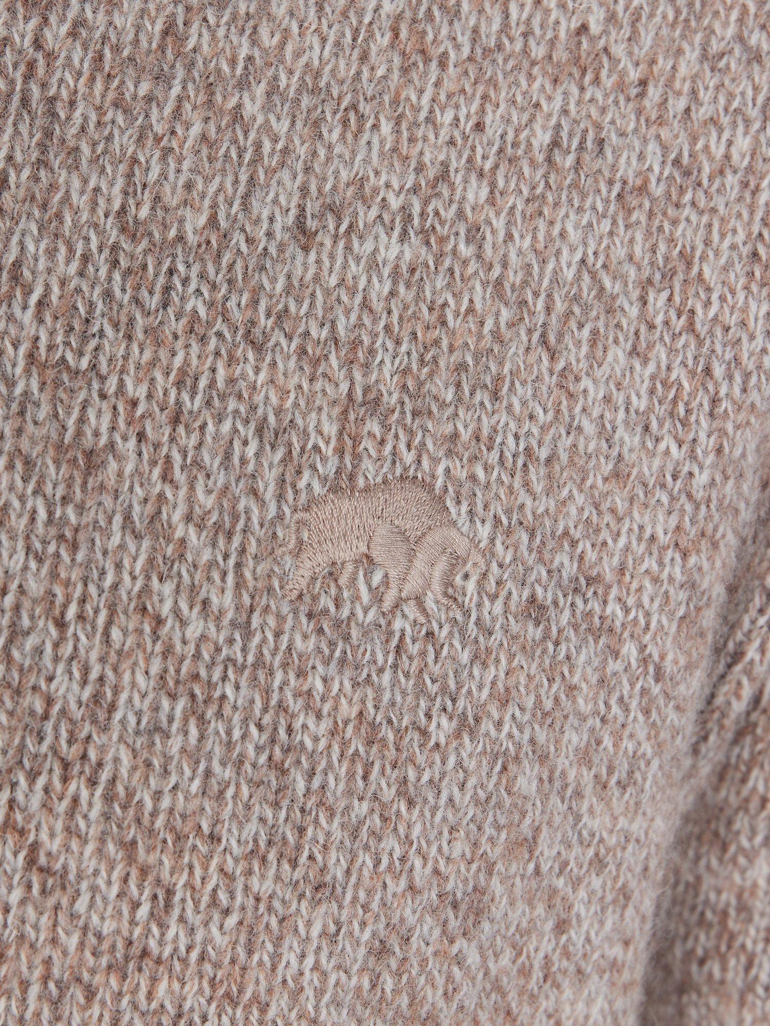 Product image 4 of 5, which shows Raging Bull Chunky Fleck Quarter Zip Jumper, Toast, S