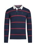 Raging Bull Knitted Rugby Top, Navy/Multi, Navy/Multi