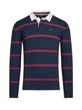 Raging Bull Knitted Rugby Top, Navy/Multi