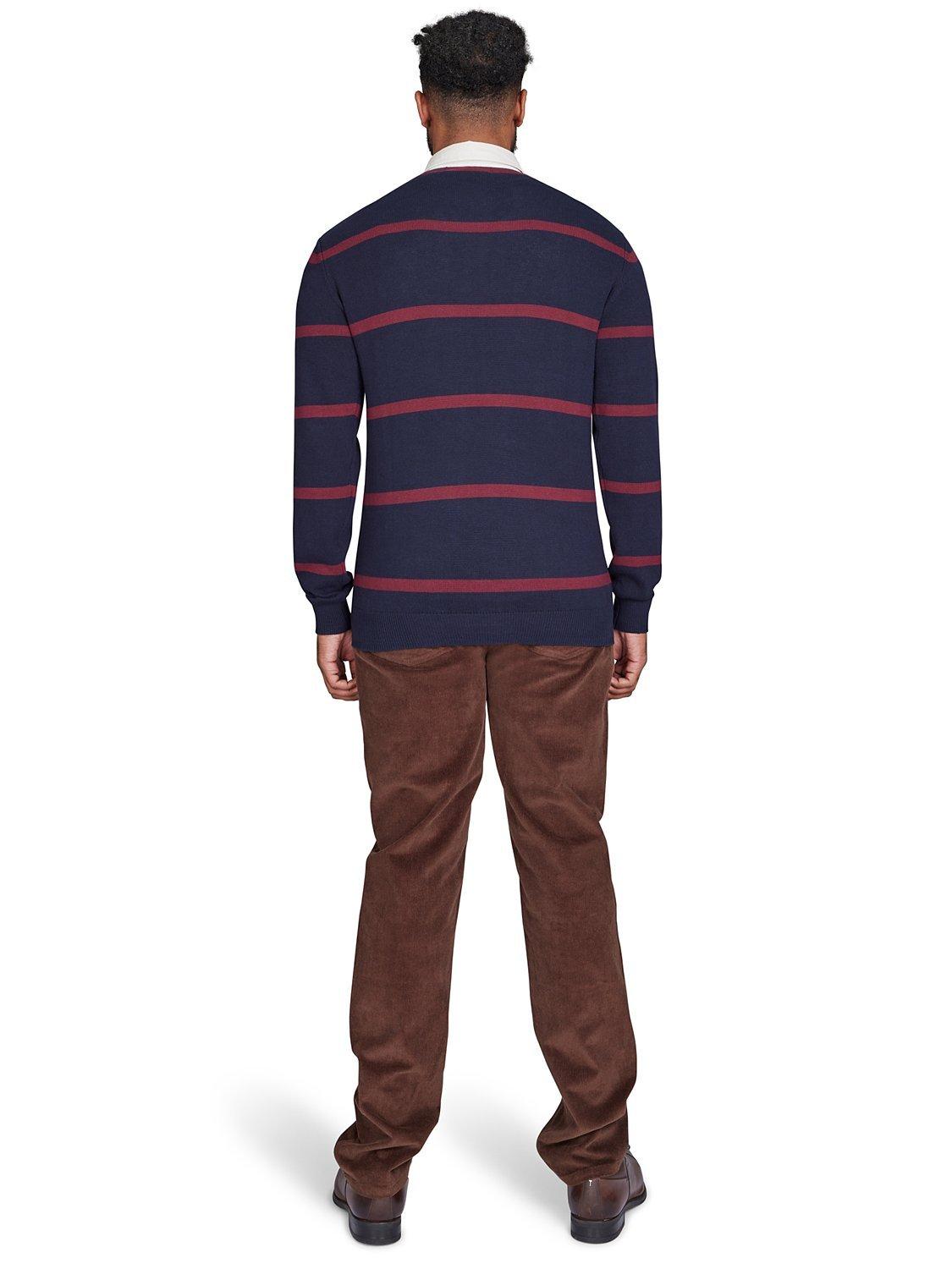 Product image 3 of 5, which shows Raging Bull Knitted Rugby Top, Navy/Multi, S