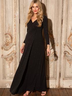 Tiffany Rose Isabella Glitter Maxi Dress, Black, Black
