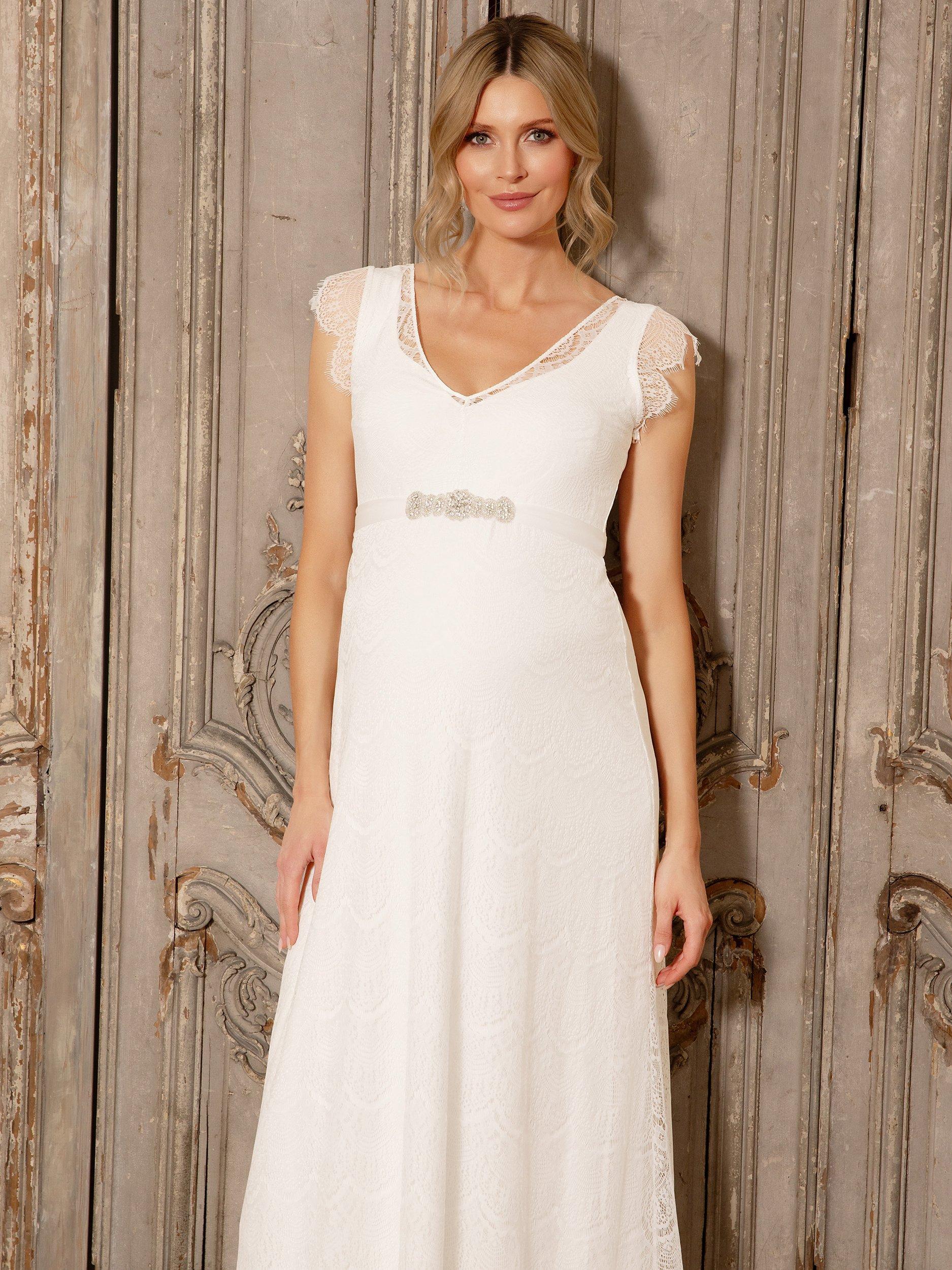 Product image 2 of 9, which shows Tiffany Rose Kristin Materntiy Wedding Dress, Ivory/White, 6-8