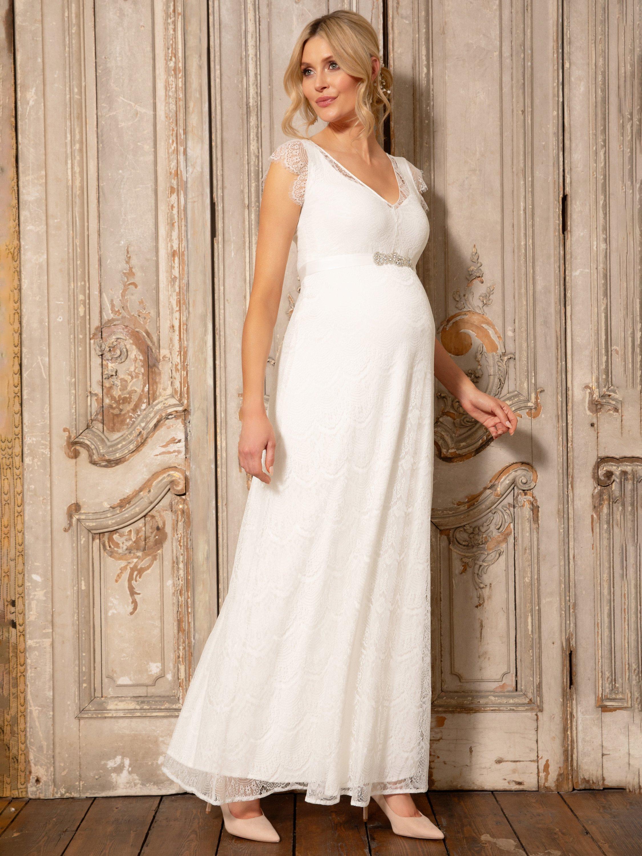 Product image 5 of 9, which shows Tiffany Rose Kristin Materntiy Wedding Dress, Ivory/White, 6-8