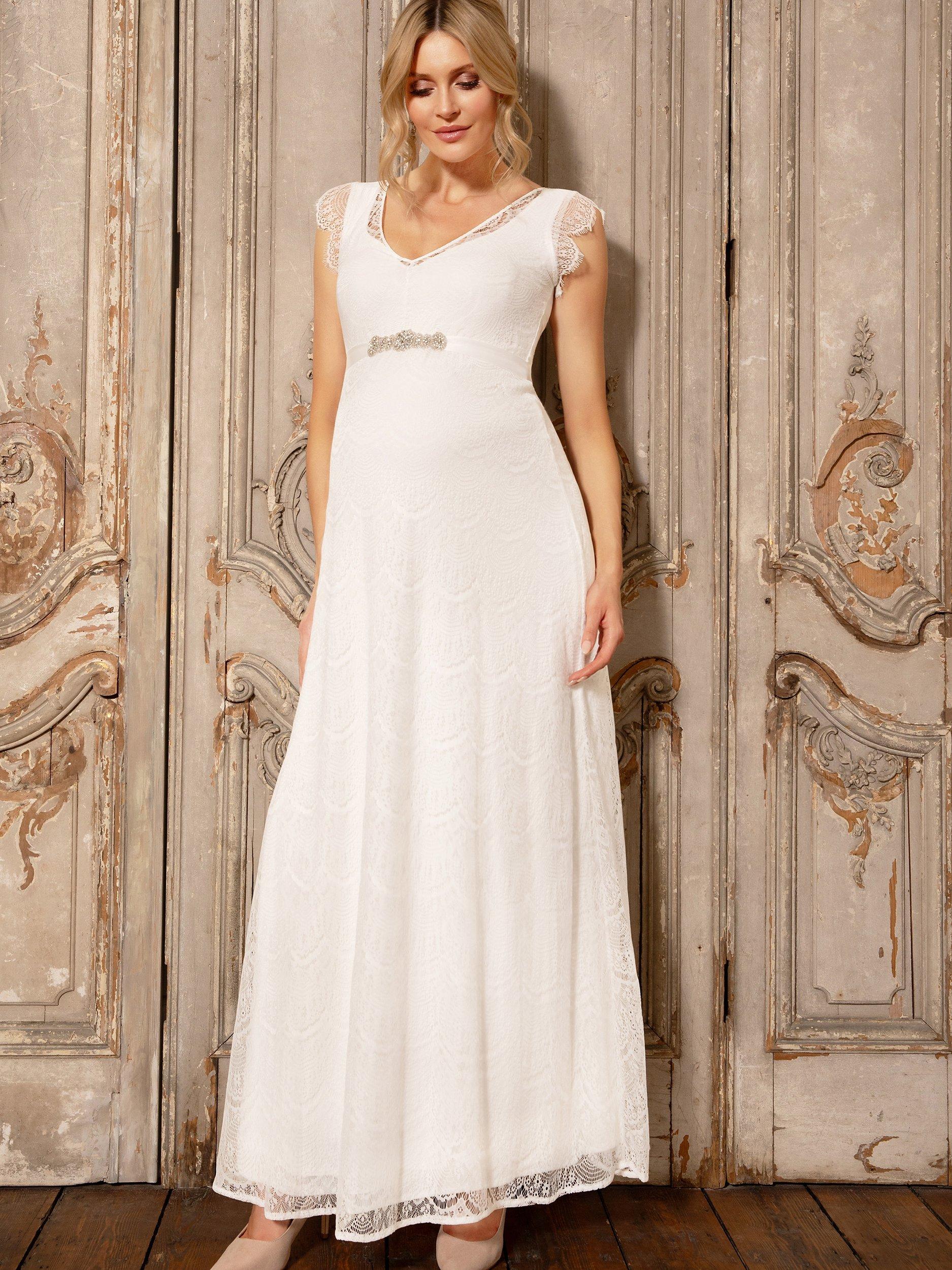 Product image 7 of 9, which shows Tiffany Rose Kristin Materntiy Wedding Dress, Ivory/White, 6-8