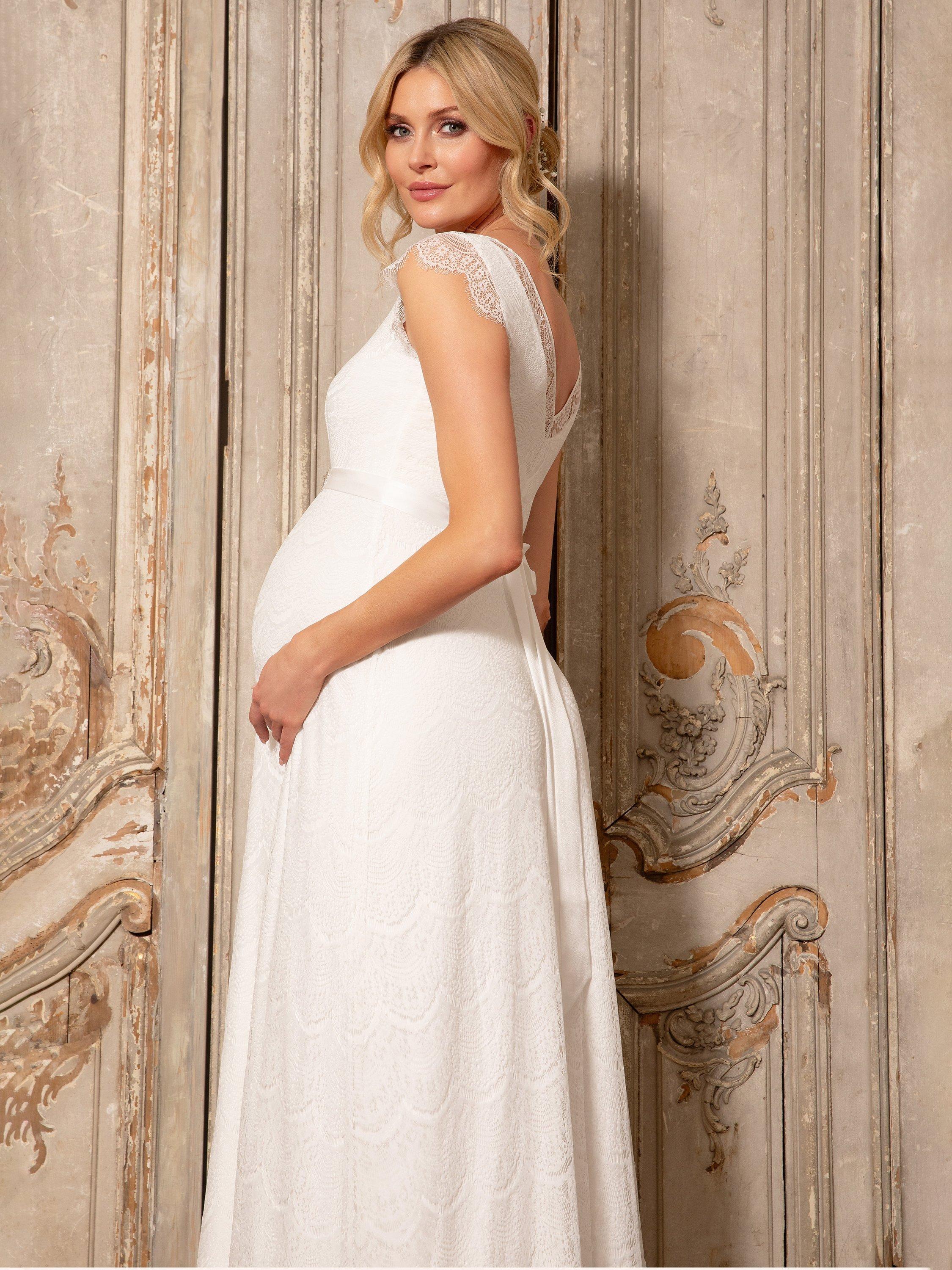 Product image 9 of 9, which shows Tiffany Rose Kristin Materntiy Wedding Dress, Ivory/White, 6-8