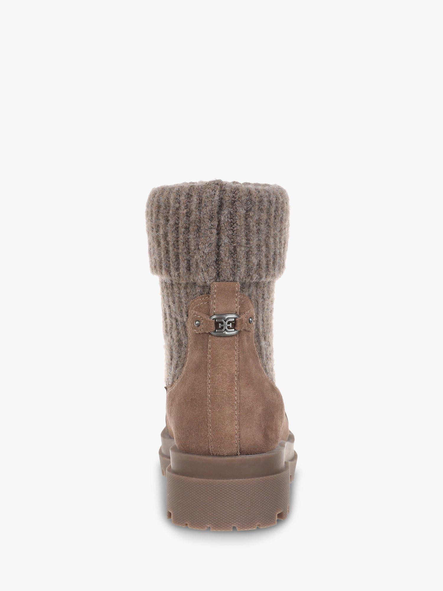 Product image 4 of 5, which shows Sam Edelman Steele Suede Sock Ankle Boots, Sepia Taupe, 3