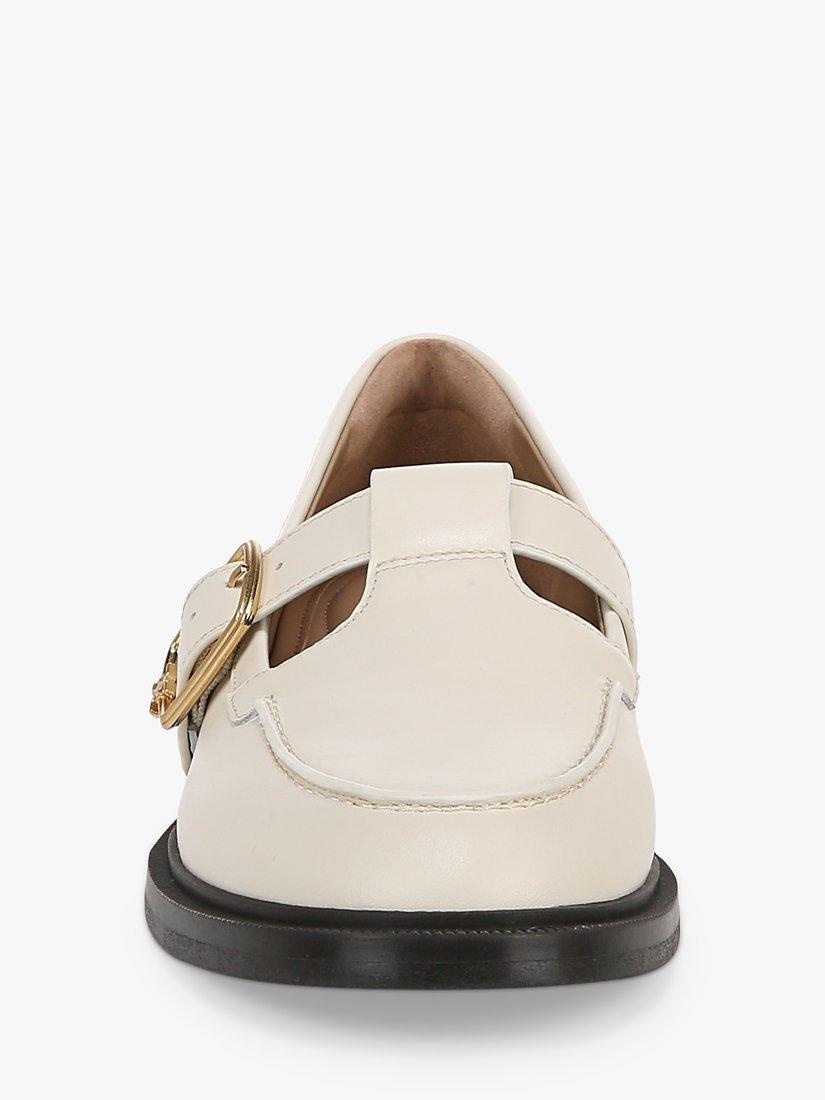 Product image 2 of 6, which shows Sam Edelman Elaina Leather Mary Jane Loafers, Modern Ivory, 3