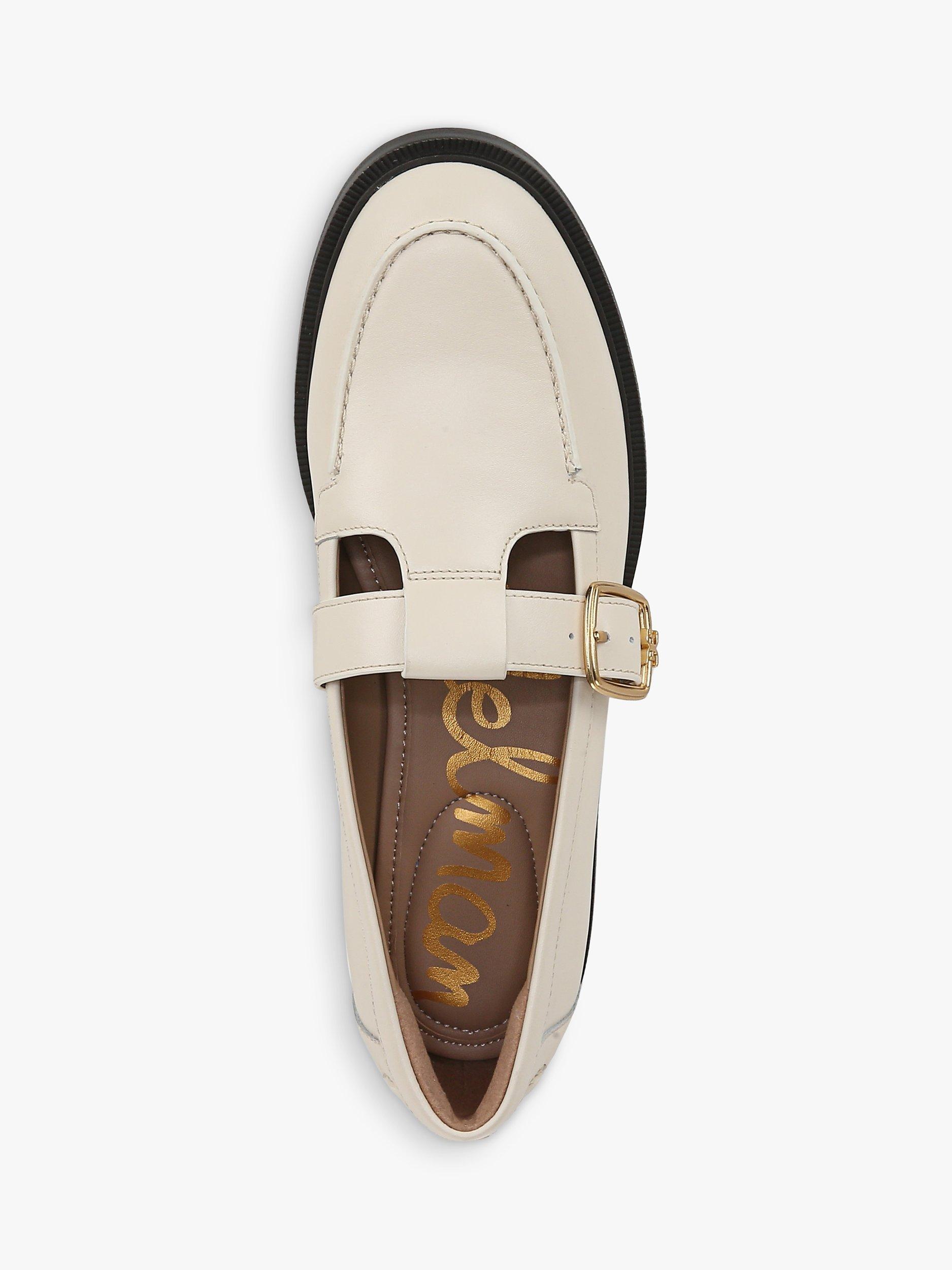 Product image 5 of 6, which shows Sam Edelman Elaina Leather Mary Jane Loafers, Modern Ivory, 3