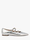 Sam Edelman Cass Leather Pointed Ballet Flats, Soft Silver