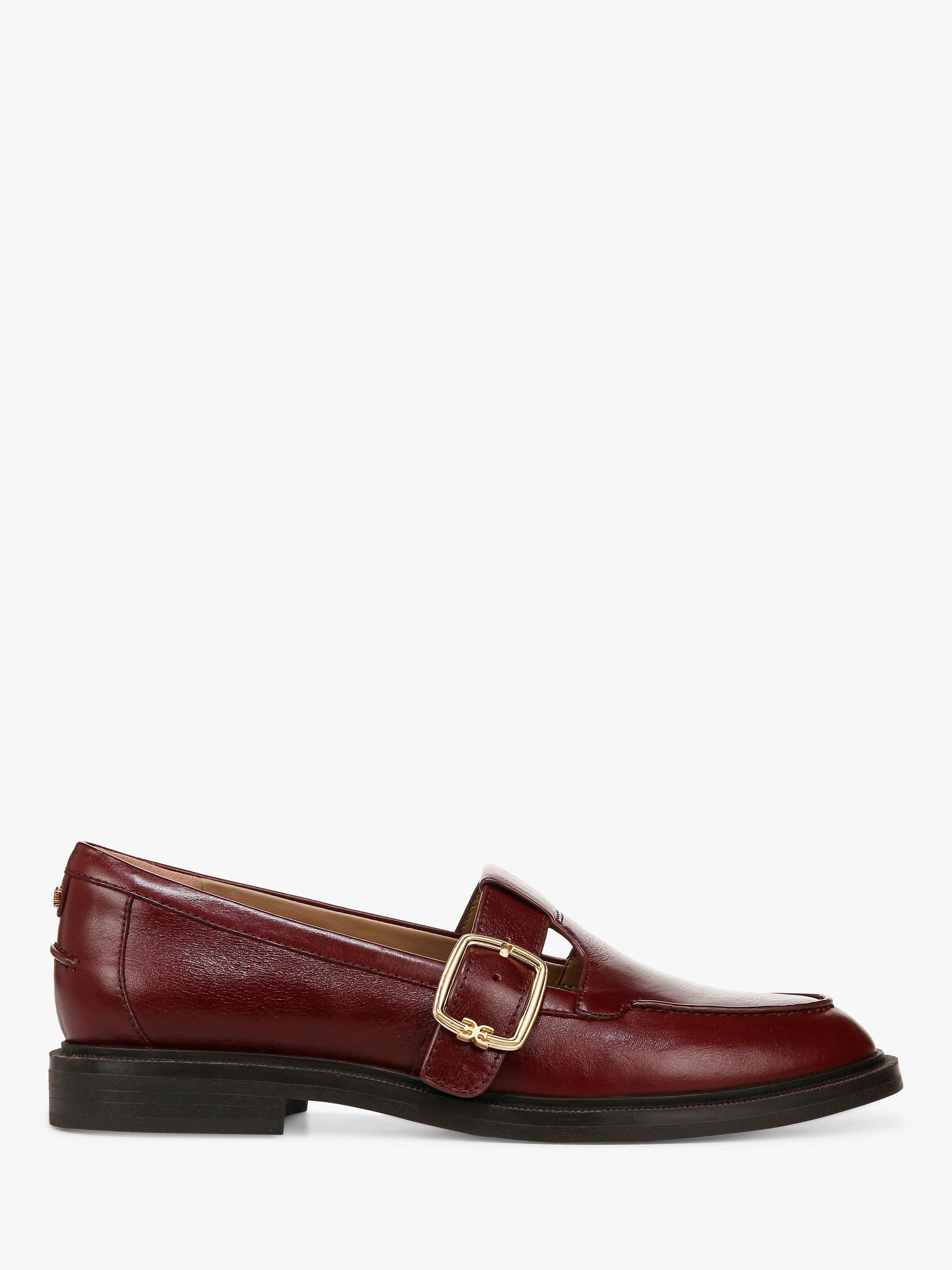 Sam Edelman Elaina Leather Mary Jane Loafers French Burgundy