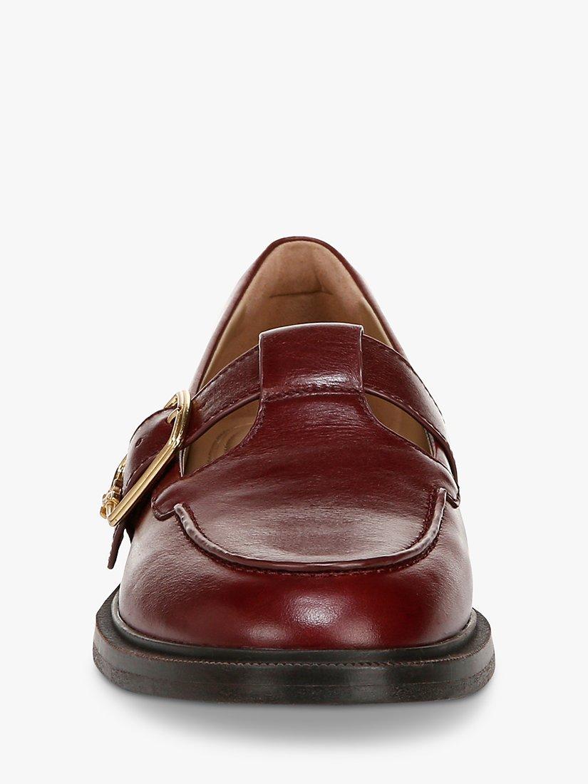 Sam Edelman Elaina Leather Mary Jane Loafers French Burgundy