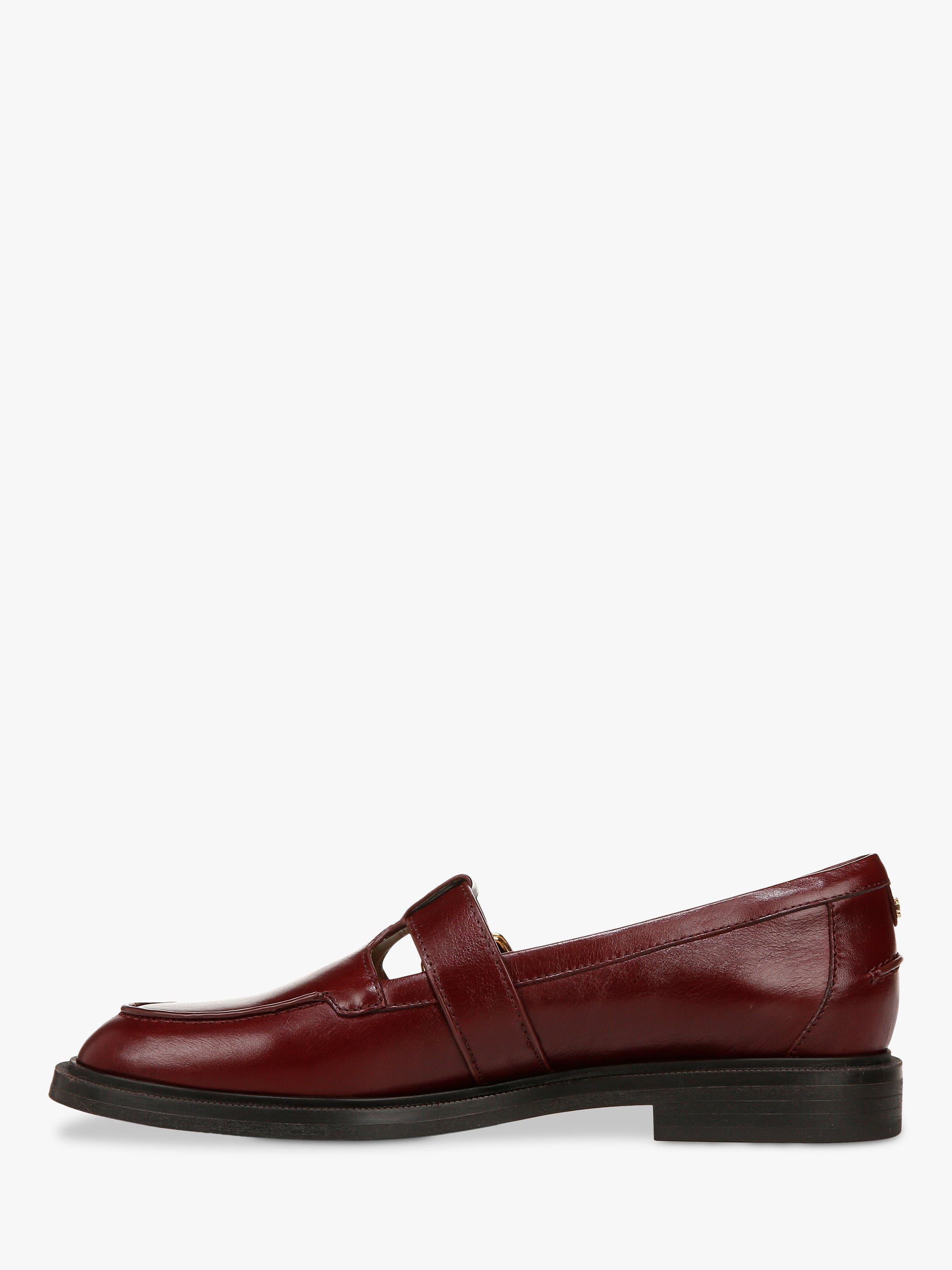 Product image 3 of 6, which shows Sam Edelman Elaina Leather Mary Jane Loafers, French Burgundy, 3